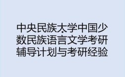 中国少数民族语言文学考研如何高效备考？
