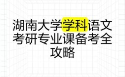 湖南大学语文学科考研考什么？