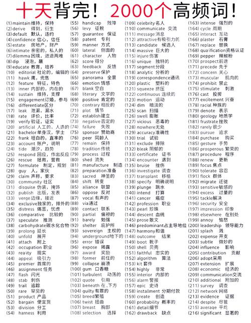 十天真能搞定考博英语词汇量?-图1 十天真能搞定考博英语词汇量?-图1