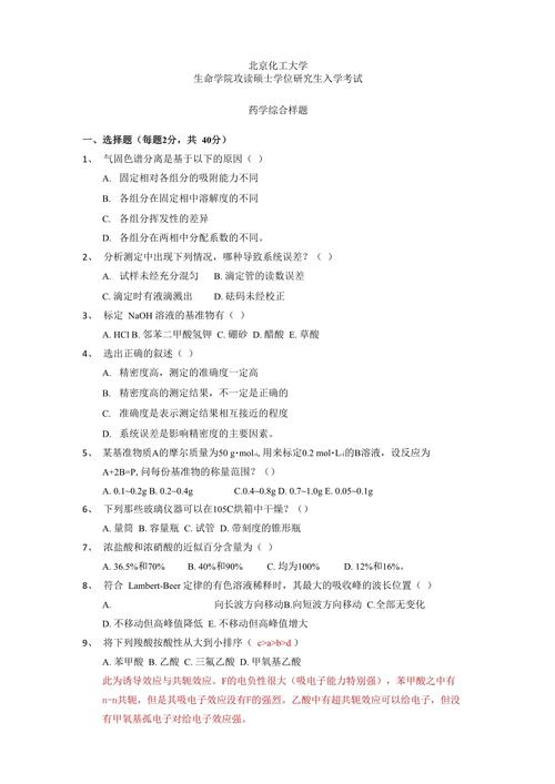 中国药科大学药综考博题难不难?-图1 中国药科大学药综考博题难不难?-图1