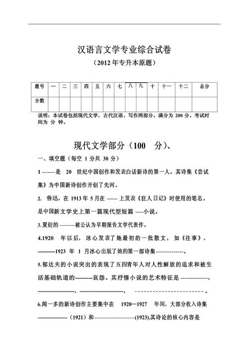 汉语言文学专业考博真题-图1 汉语言文学专业考博真题-图1