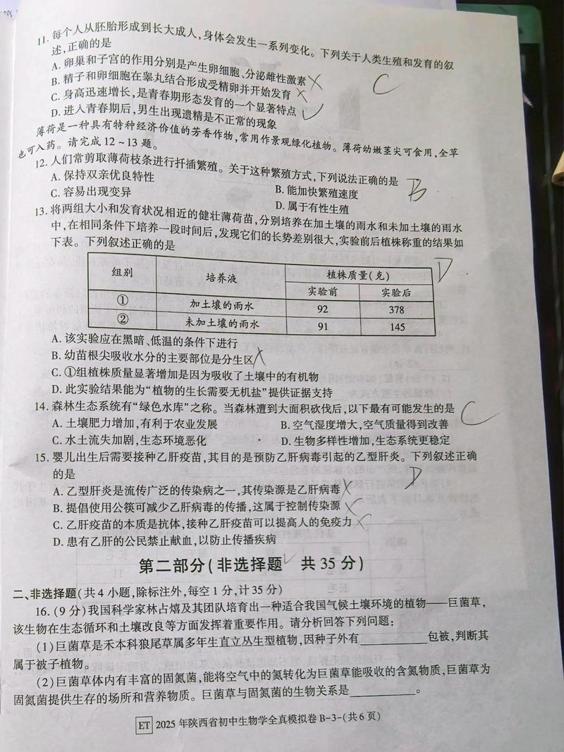 水生生物所考博真题难度如何？-图1