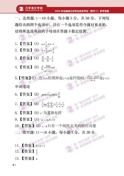 2025考研数学二真题及答案何时公布？-图3